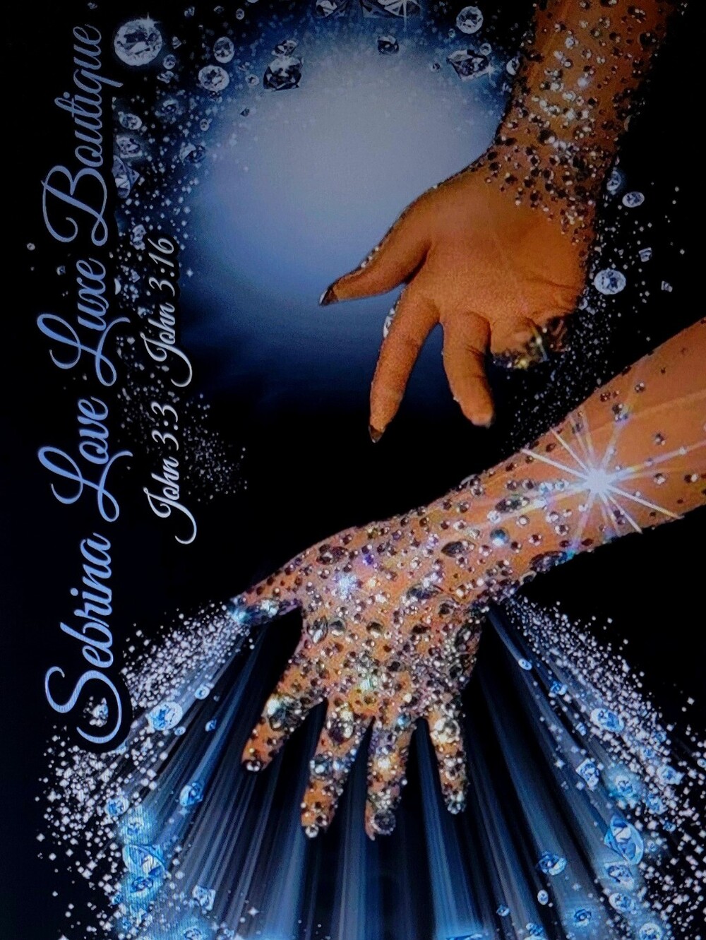 Luxe Crystal Embellished Nude Silver Sparkle Mesh Gloves